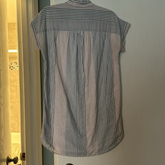 Madewell Striped Red, White and Blue Shirtdress Size Small Like New - Picture 5 of 5